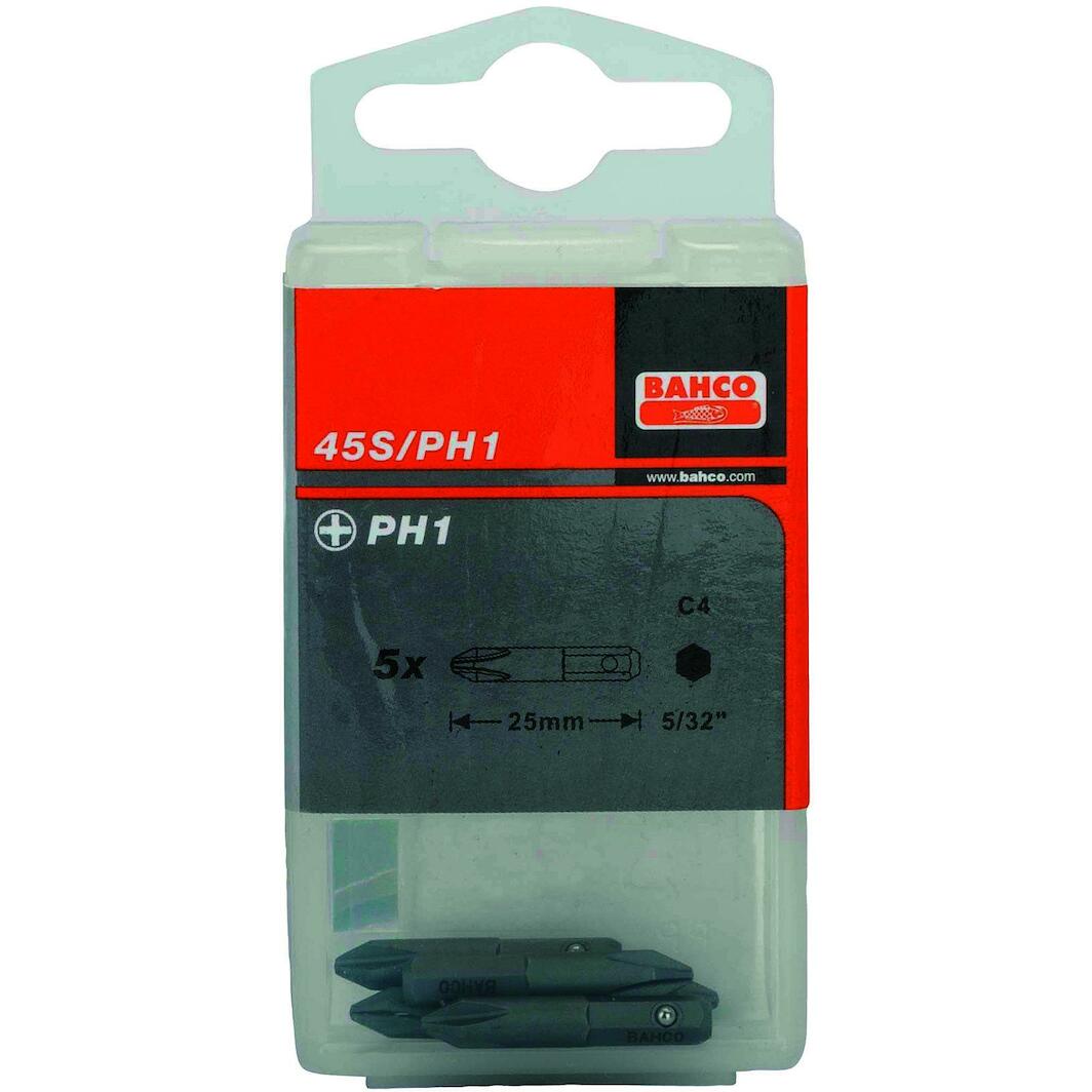 BAHCO 45S PH2 Embout De Tournevis 5 32 Pour Vis Phillips PH2 X 25 Mm