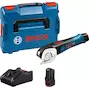 BOSCH GUS 12V-300 universal cordless shears in L-Boxx 102 (2x 2.0Ah battery + charger) - 06019B2904
