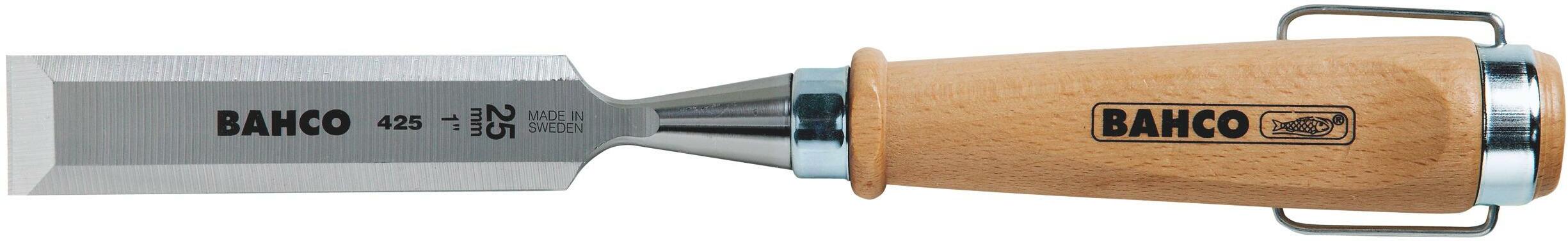 NEO TOOLS Houtbeitel, beitel, steekbeitel, lemmetbreedte 10-38 mm, lemmet van CrV-staal, houten handvat voor comfort, slagversterking, metalen ringen aan de handgrepen, slijpbaar (16 mm