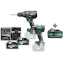 HIKOKI KC18DCWBZ Kit machine sans fil 18V 2 pièces DV18DC + WH18DC en mallette HSC III (2x batterie 5.0Ah + chargeur)