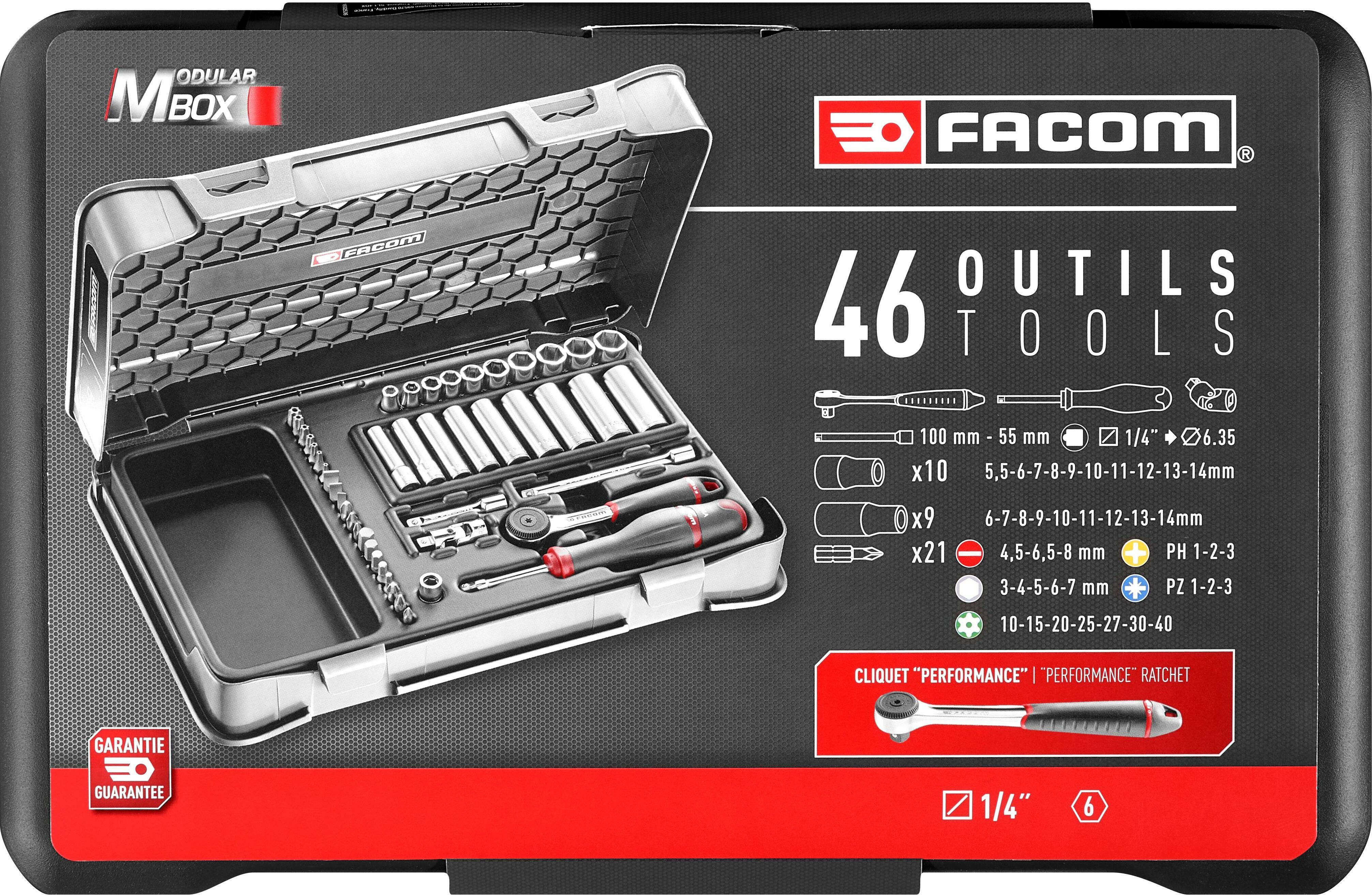 Facom R373 FACOM R.2BLPB doppenset 1/4 6k