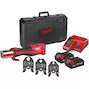 MILWAUKEE M18 BLHPT-202C M-SET FORCE LOGIC Outil de presse sans fil et sans balais + 3 mors à profil M en mallette (2x 2.0Ah batterie + chargeur) - 4933451133