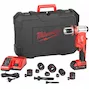 MILWAUKEE M18 HKP-201CA FORCE LOGIC hydraulic cordless punch press in transport case with set of punches and dies (1x 2.0Ah battery + charger) - 4933451204