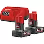 MILWAUKEE M12 NRG-402 accu-laadset (2x 4,0Ah accu + C12 C lader) - 4933459211