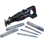 BOSCH GSA 18V-28 cordless reciprocating saw + saw blade set 77 pieces in cardboard box (without battery and charger) - 061599767U