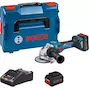BOSCH GWS 18V-15 SC haakse accu-slijper BITURBO in L-Boxx 136 (2x 8,0Ah accu + lader) - 06019H6101