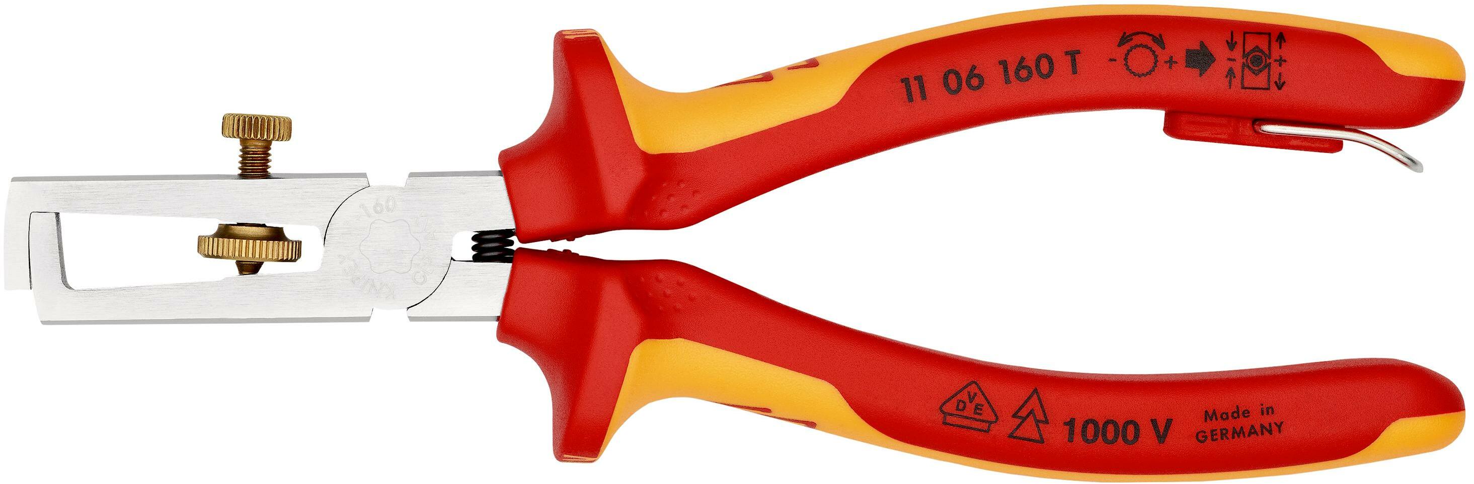 11 02 160 | Pince à dénuder Knipex pour fil Multibrins, Monobrins , 0.1