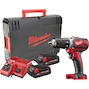 MILWAUKEE M18 BDD-202X compacte accu-schroefboormachine in HD Box (2x 2,0Ah accu + lader) - 4933446195