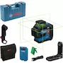 BOSCH GLL 80-33 G cordless cross line laser 3x360° green in case (1x 3.0Ah battery + USB-C charging cable) - 0601065501