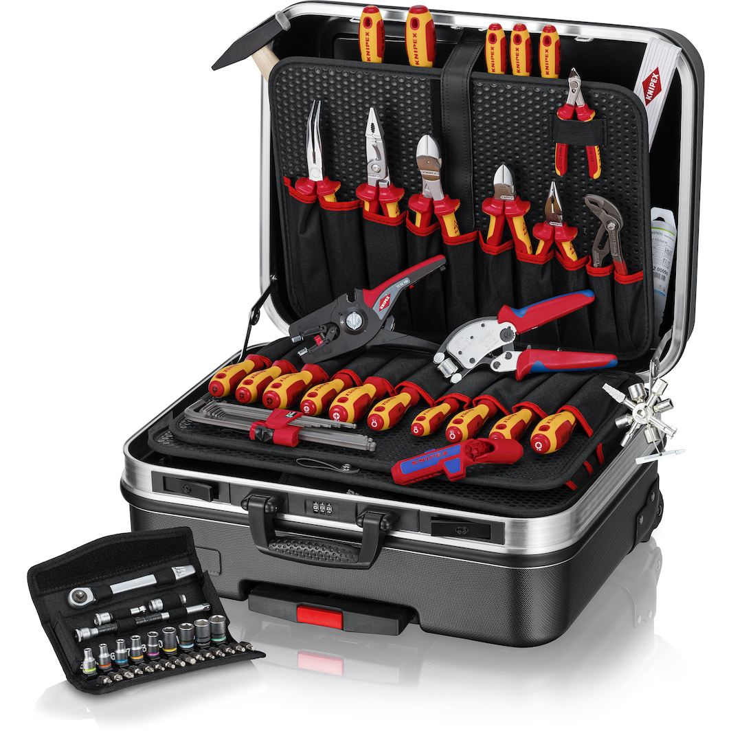 KNIPEX 00 21 06 Gereedschapskoffer BIG Basic Move ElektroPlus 68 delig knipex-00-21-06-gereedschapskoffer-big-basic-move-elektroplus-68-delig