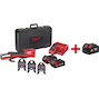 MILWAUKEE M18 BLHPT-202C M-SET FORCE LOGIC Brushless accu-perstool + 3 M-profiel bekken in koffer (2x 2,0Ah accu + lader) - 4933451133