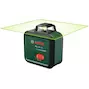 BOSCH PLL 360-1G laser de ligne vert sans fil dans une mallette de rangement (1x 2.0Ah batterie, rechargeable par USB) - 0603663M00