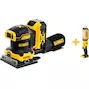 DEWALT DCW200P2-QW Ponceuse de surface sans fil 1/4 de feuille 18V XR Brushless en coffret TSTAK (2x batterie 5.0Ah + chargeur)