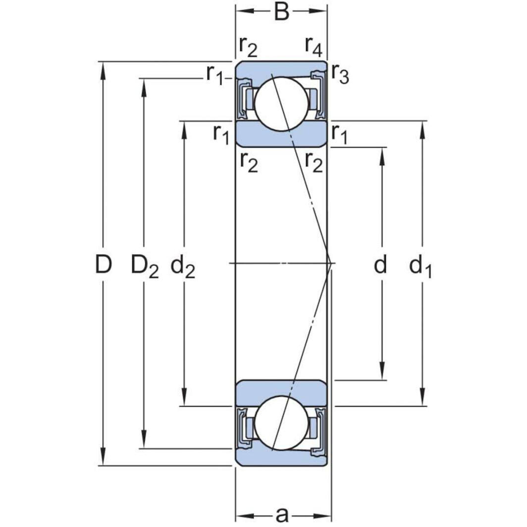 7208 CDGA/P4A - Schrägkugellager der Reihe „Super-Precision Bearings