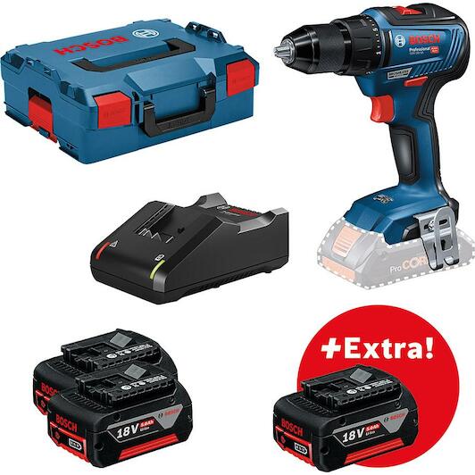 BOSCH GSR 18V-55 cordless drill driver in L-BOXX 136 (3x