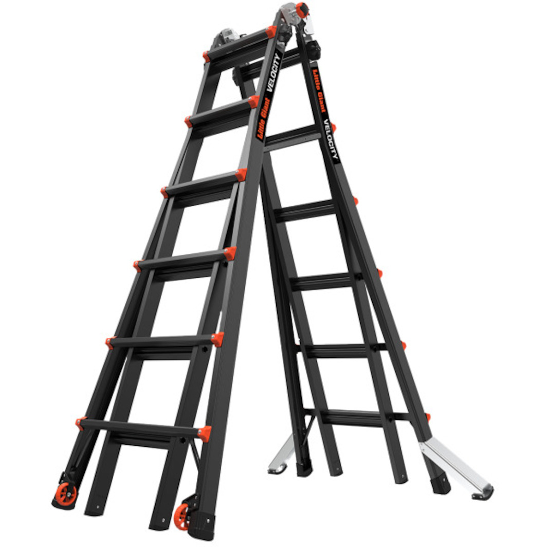 Foldable Rungs ALTREX Velocity Black Pro folding ladder - 4 x 6 rungs - 503946 | Klium