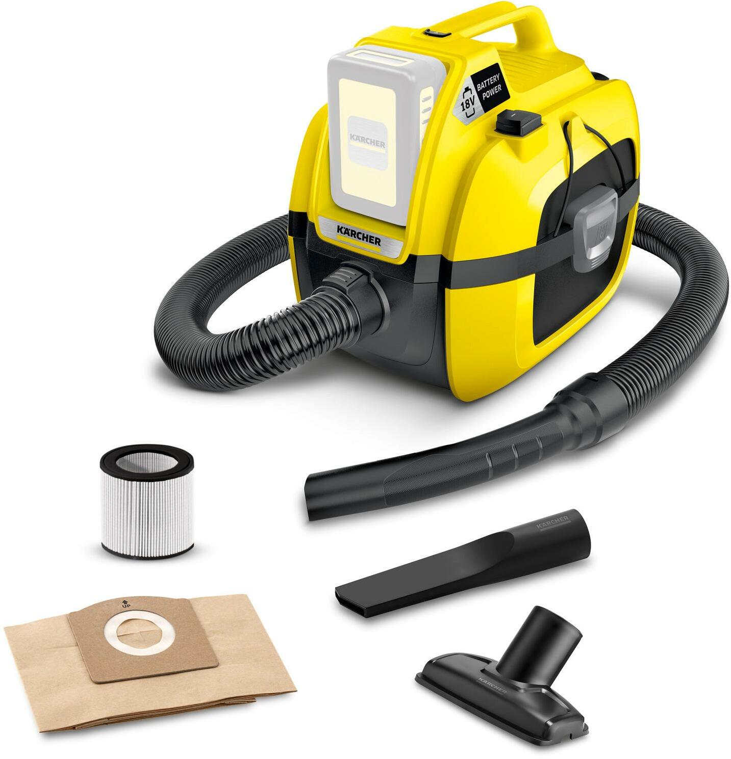 KARCHER WD 1 Compact multifunctionele accualleszuiger (zonder accu en