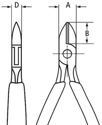 Knipex 75 22 125 Elektronica-zijsnijtang 125 mm Knipex 75 22 125 Elektronica-zijsnijtang 125 mm