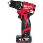 MILWAUKEE M12 BLPDRC-402C Brushless compact cordless impact drill in case (2x 4.0Ah battery + charger) - 4933500424