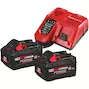 MILWAUKEE M18 FORGENRG-802 accu-laadset (2x 8,0Ah accu + M12-18 FC lader) - 4933498612