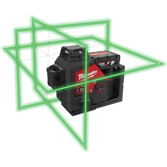 MILWAUKEE M12 3PL-401C three-dimensional cordless laser green with