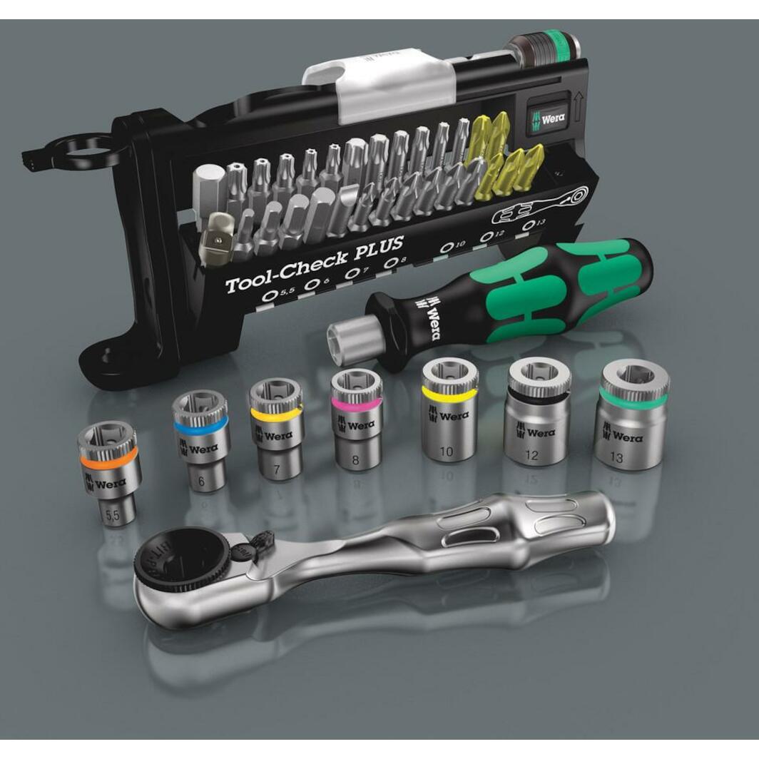 Wera Ratel WERA Tool-Check PLUS bit- en doppenset met ratel in kunststof houder 39 ...