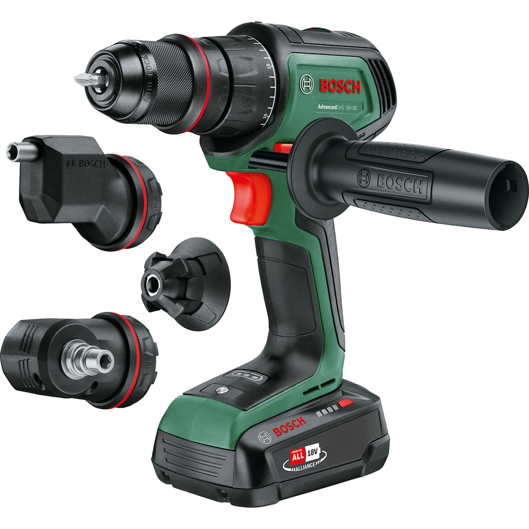 Bosch Perceuse-Visseuse Sans Fil AdvancedDrill 18V-80 QuickSnap - 78 Nm, Mandrin Métal 13 Mm, Sans Batterie