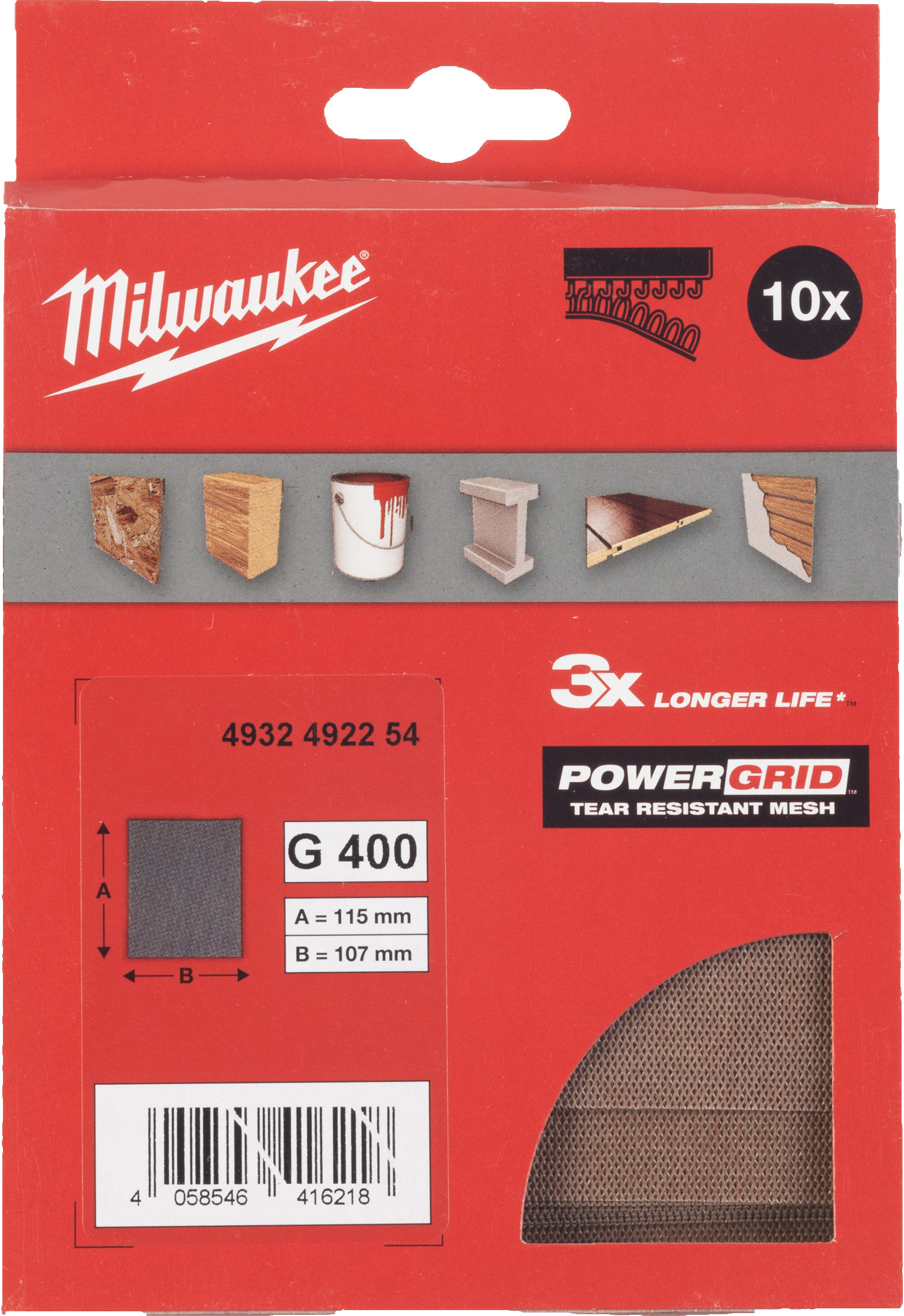 25 Feuilles Ponçage Grille 70x198mm Mix Grains 80-400 - Filet Anti-Poussière Ponceuse Manuelle