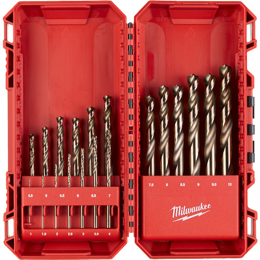 MILWAUKEE 4932493867 HSS-G metaalborenset RED COBALT 19-delig | Klium