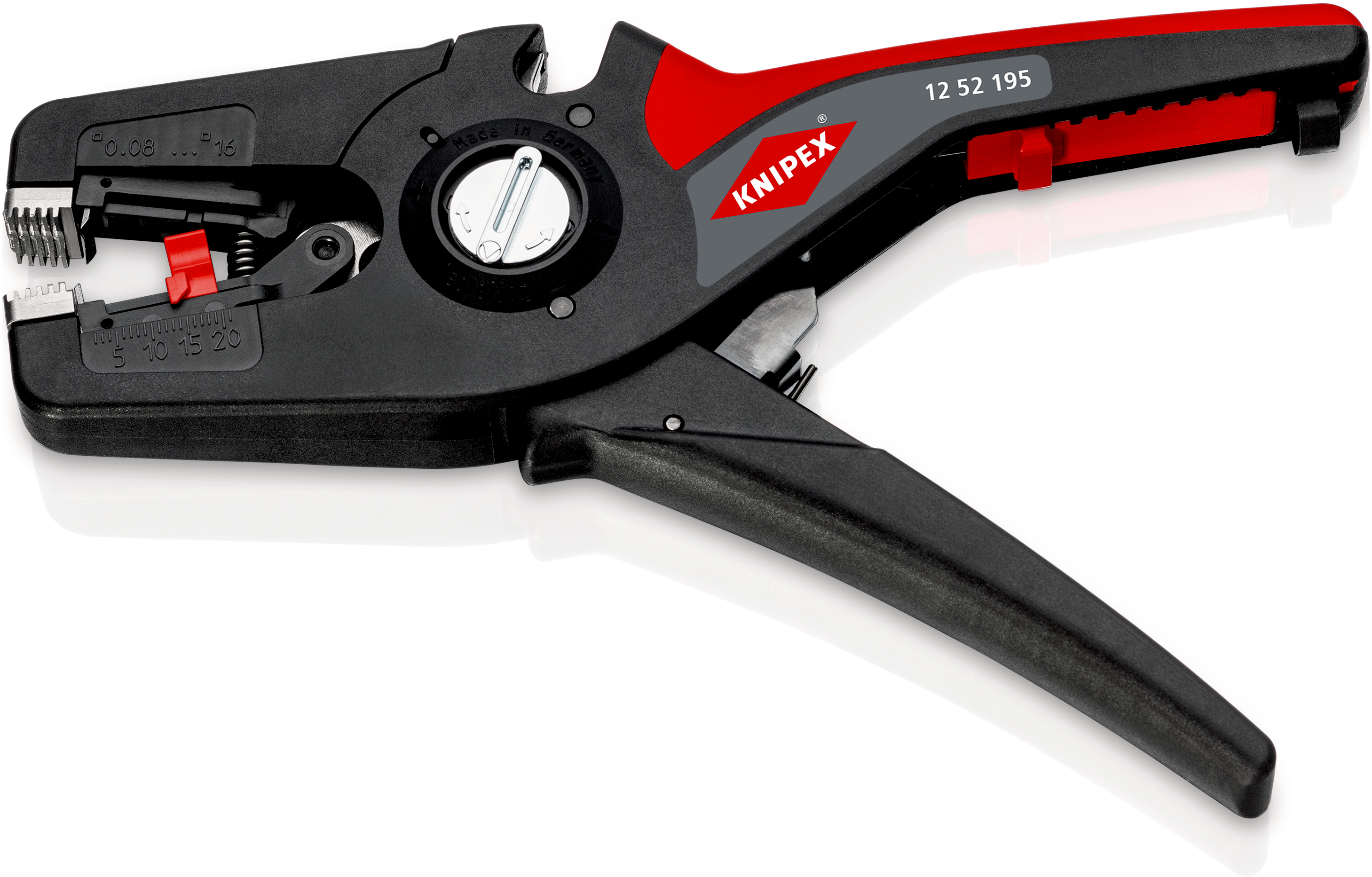 Pince à Dénuder De Précision Knipex 195 Mm - Lames Brunies Pour Câbles PTFE, Silicone, Multicouches Couteaux Forme Brunie Gaines Bi-matière