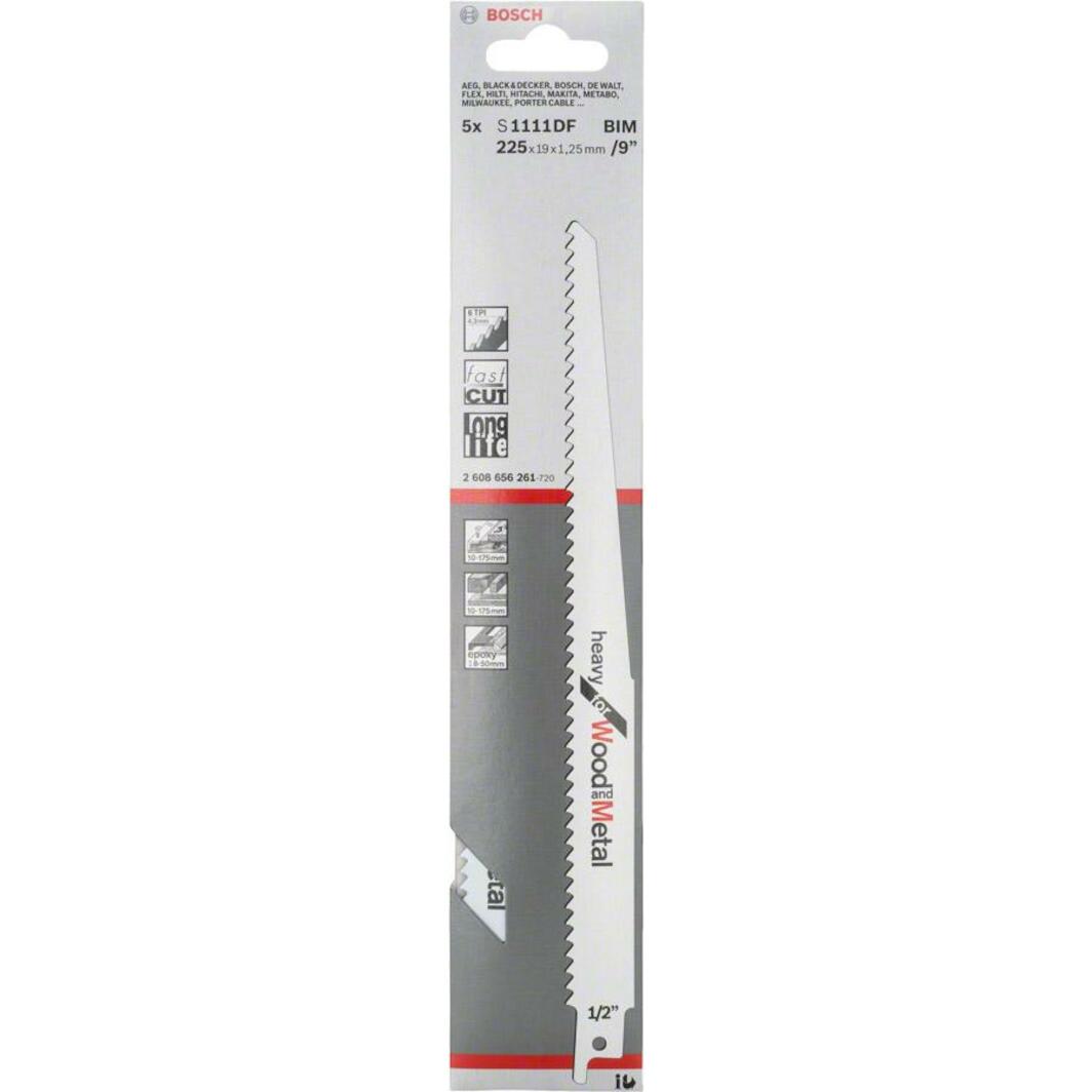 Lot De 10 Lames De Scie Alternative Fit-Al ULB-608S - Bi-métal 6TPI - Bois - USA