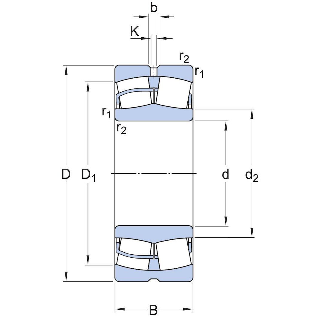 SKF 22336 CCJA/W33VA405 tweerijige tonlager cilindrisch 180 x 380 x 126 ...