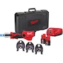 MILWAUKEE M12 ONEHPT-202C V-Set 2 ONE-KEY cordless pressing tool with 3 V pressing jaws in case (2x 2.0Ah battery + charger) - 4933481035