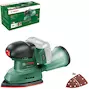 BOSCH EasySander 18V-18 ponceuse multi-usages sans fil avec 3 feuilles abrasives Red Wood dans une boîte en carton (sans batterie ni chargeur) - 06033E3000