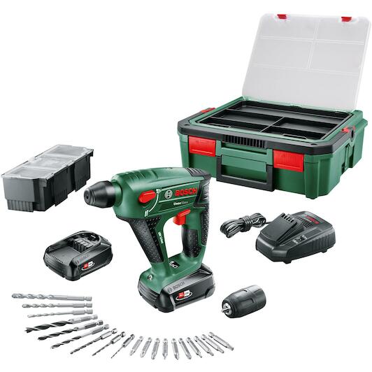 BOSCH UNEO MAXX cordless hammer in box Systembox 2x 1.5Ah battery charger 060395230K Klium