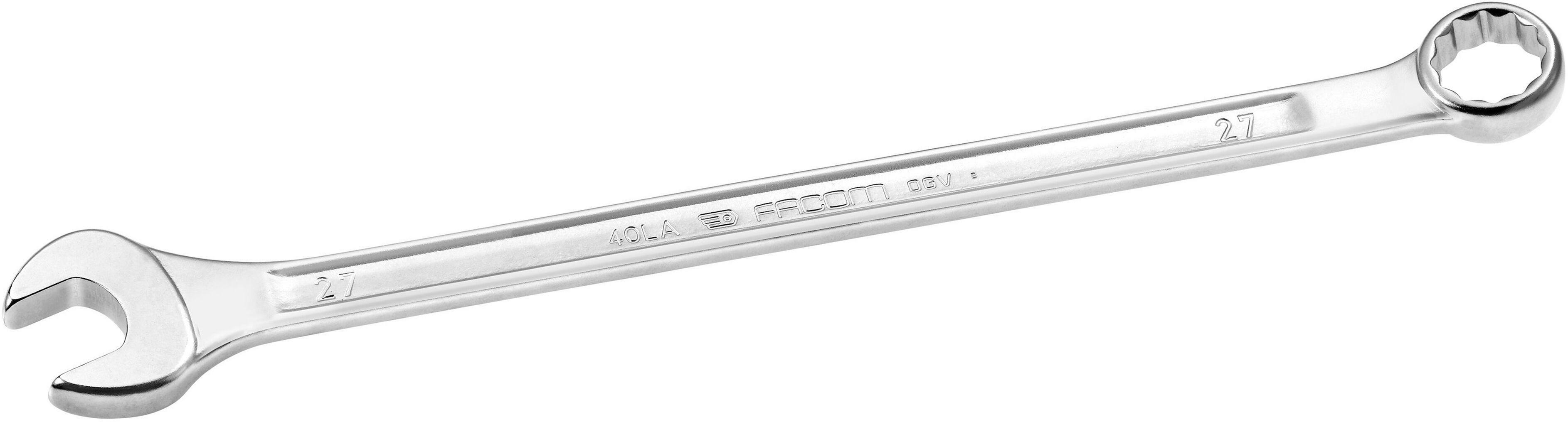 Clé Polygonale Double à œil/anneau AERZETIX 16x17 Mm – Longueur 33 Cm, Argent