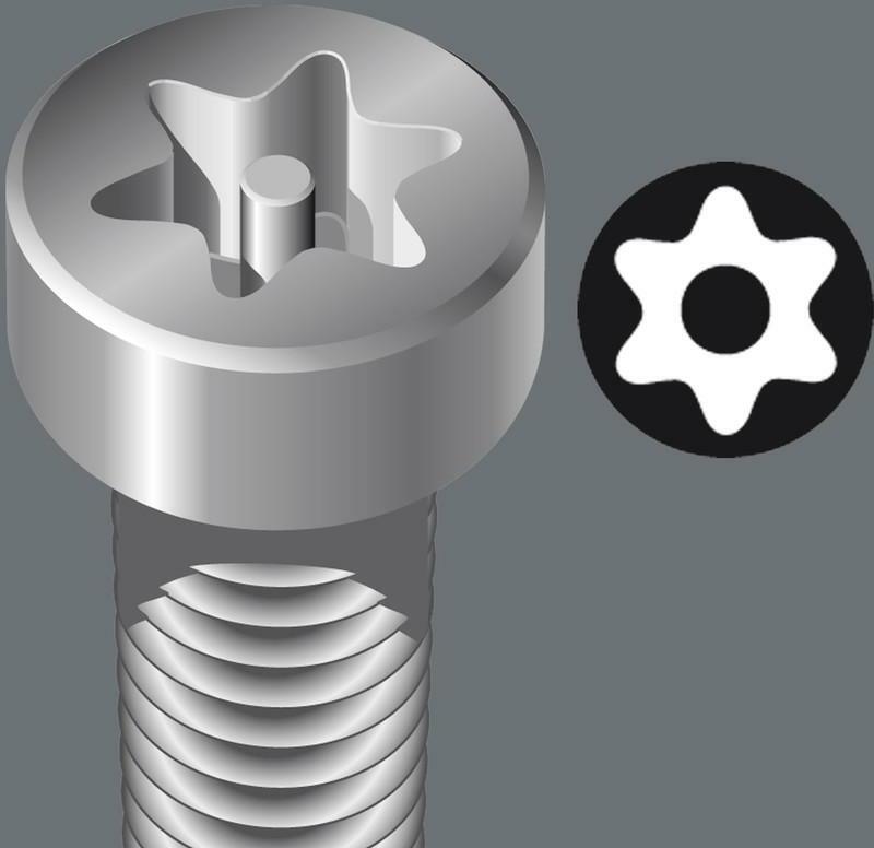 Tournevis TORX BO TX10 X 300 Mm - Wera Kraftform - Pour Vis De Sécurité à Goupille - Manche Ergonomique - 11