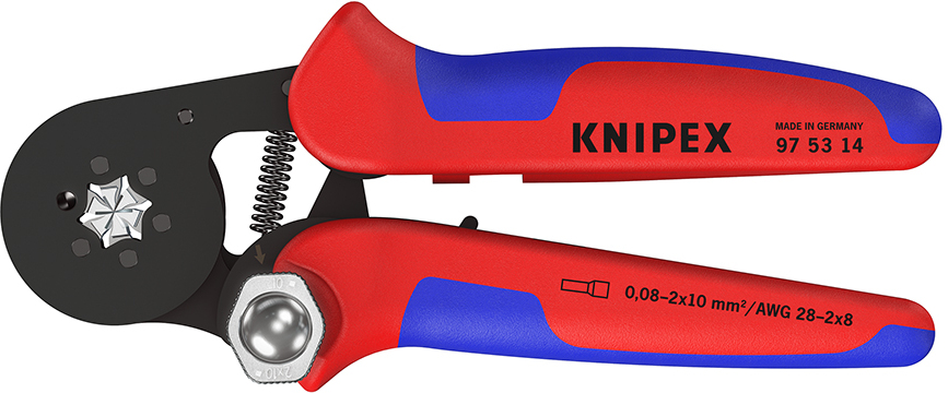 Knipex Zelfstellende Krimptang 0,08-10 mm², 97 53 14 SB | Borenco
