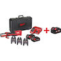 MILWAUKEE M18 BLHPT-202C U-SET FORCE LOGIC Brushless accu-perstool + 3 U-profiel bekken in koffer (2x 2,0Ah accu + lader) - 4933451136
