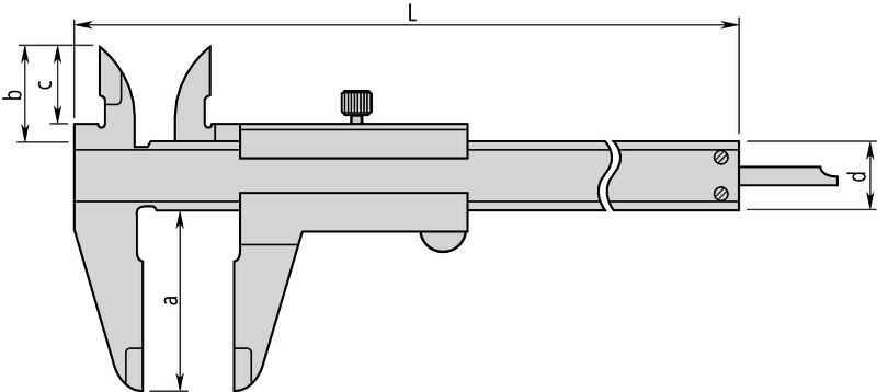 Mitutoyo Schuifmaat met fijnverstelling, standaard bekken 0-750mm, 0 Mitutoyo Schuifmaat met fijnverstelling, standaard bekken 0-750mm, 0