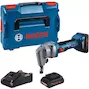BOSCH GNA 18V-16 E cordless tab shears in L-Boxx 136 (2x 4.0Ah battery + charger) - 0601529601