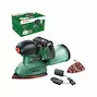 BOSCH EasySander 18V-18 ponceuse sans fil avec 3 feuilles abrasives Red Wood dans une boîte en carton (1x batterie 2.0Ah + chargeur) - 06033E3002