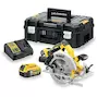 DEWALT DCS570P2-QW 18V XR Brushless circular saw 64mm 184mm in TSTAK (2x 5.0Ah battery + charger)
