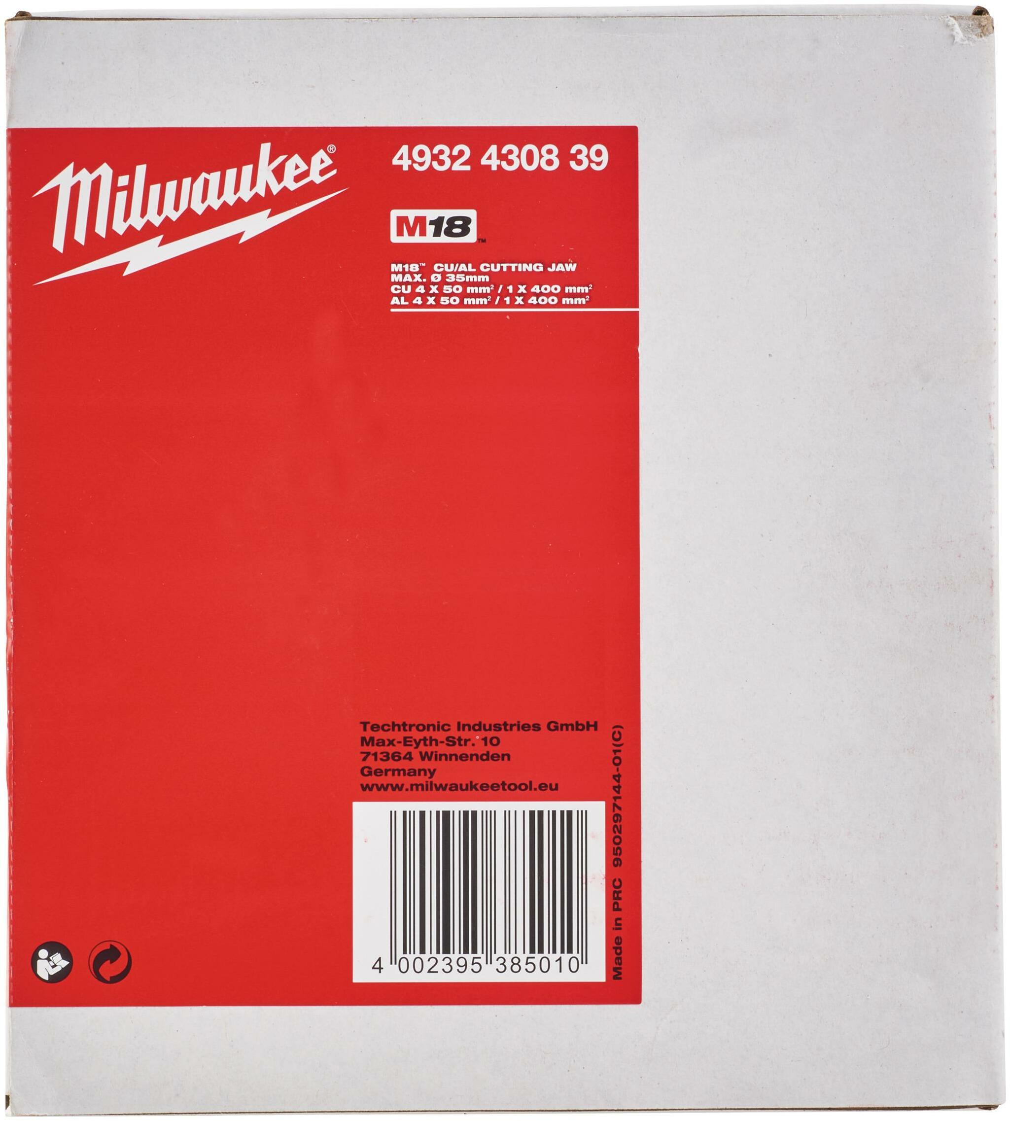MILWAUKEE 4932430839 Kabelsnijbek En -mes Voor Het Snijden Van Koper Aluminium 88280