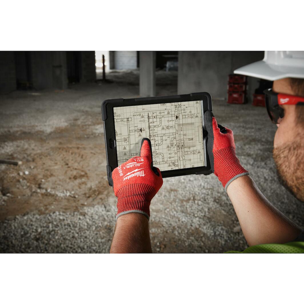 MILWAUKEE Smartswipe Cut D gedipte werkhandschoenen rood/zwart ...