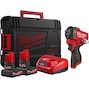 MILWAUKEE M12 FCIWF38G3-502X FUEL compact cordless impact spanner 3/8" with friction ring in HD Box (2x 5.0Ah battery + charger) - 4933493452