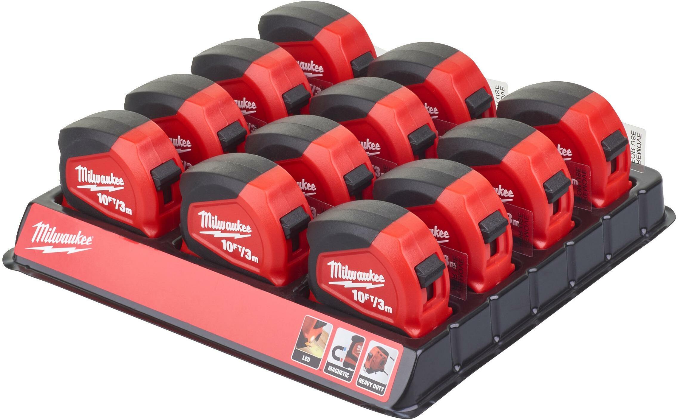 Mètre ruban 5m MILWAUKEE compact 19mm 4932451638 - Bricolage