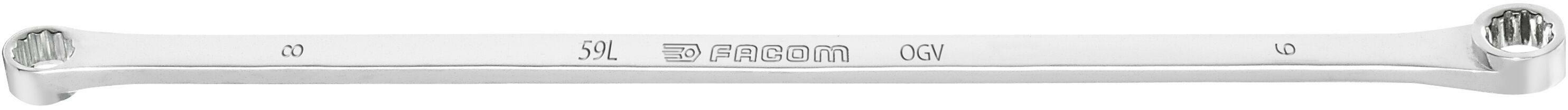 34.14 | Clé Plate Facom Micromécanique Tête Inclinée à 15° Et 75 Degres Metriques Serie 34 Facom 3414