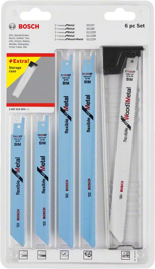 BOSCH Reciprozaagbladset voor hout en metaal, 6 stuks kopen