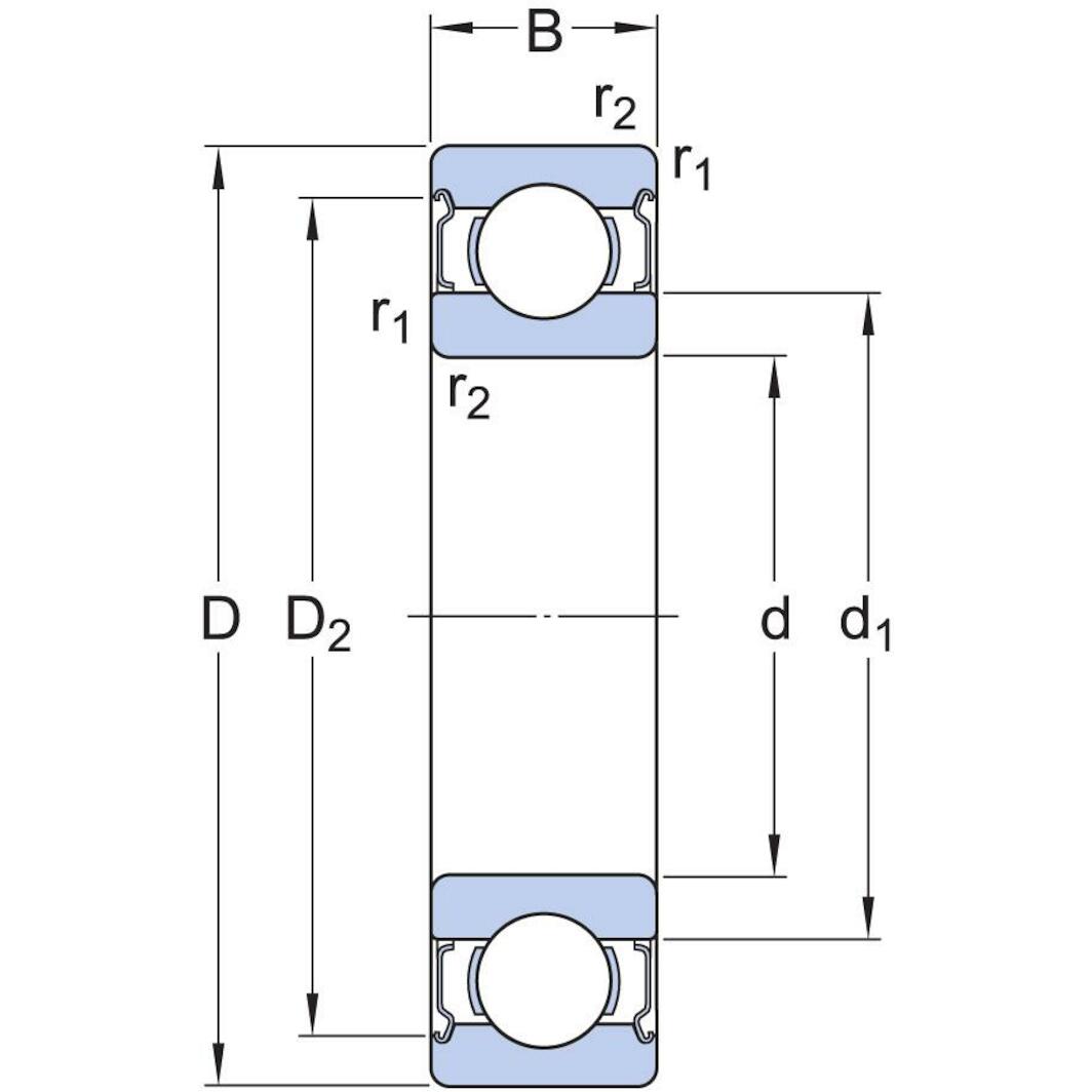 Lot De 2 Roulements à Billes 6008 ZZ – Dimensions 40 X 68 X 15 Mm – Pour Moteurs, Machines, Mécanique